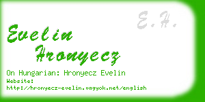 evelin hronyecz business card